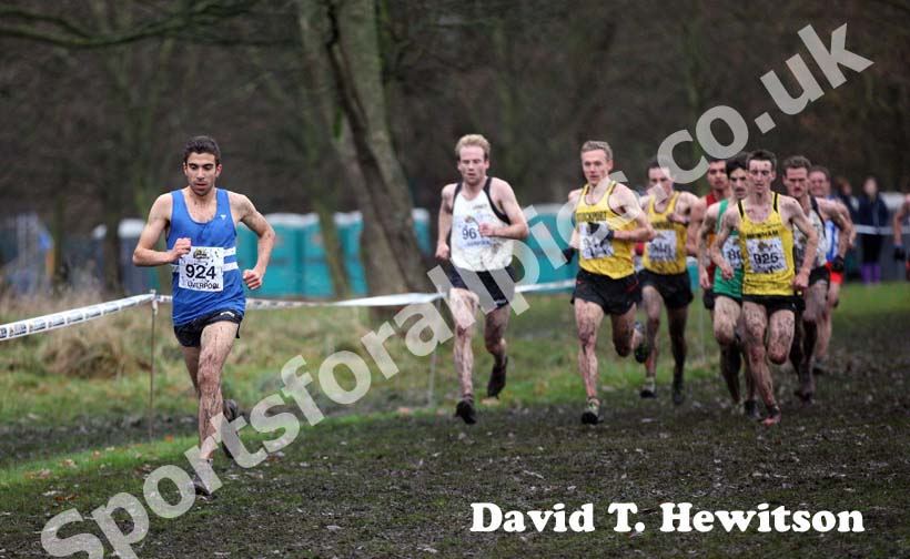 Jonathan Taylor (Morpeth) starts to move away from the rest of the field on his way to winning the 2012 McCain Liverpool Challenge.